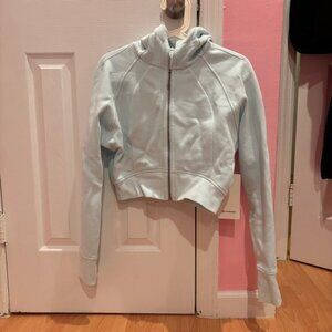 Lululemon Athletica Scuba Full Zip Cropped Sheer Blue hoodie (NWT)